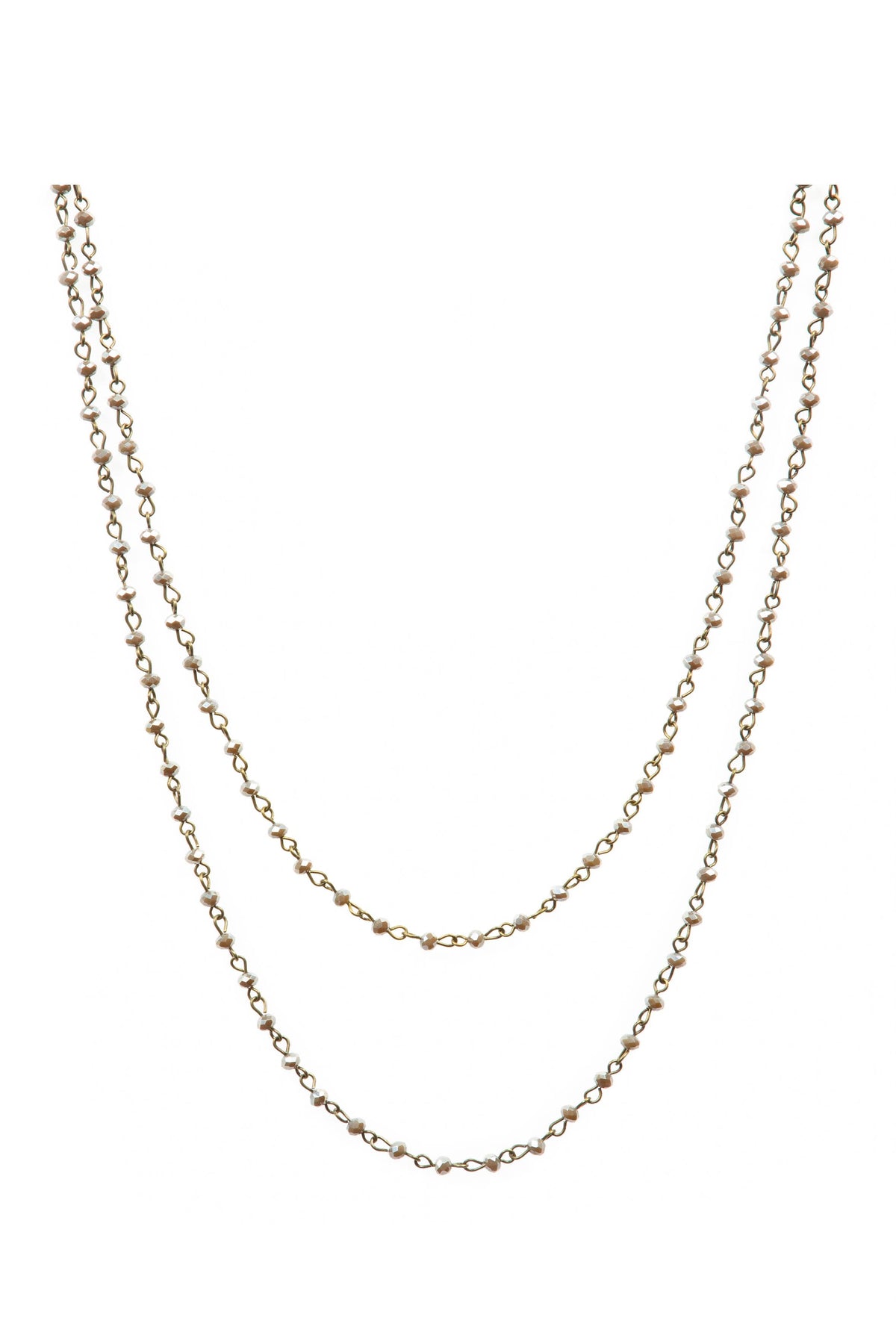 Crystal Beaded Chain Necklace N1163