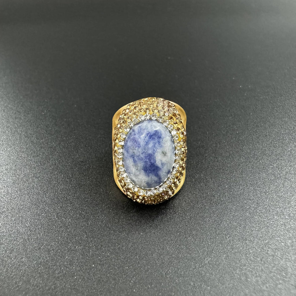 Sodalite Pavé Cocktail Ring R2534 - view 4
