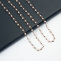 Crystal Beaded Chain Necklace N1163