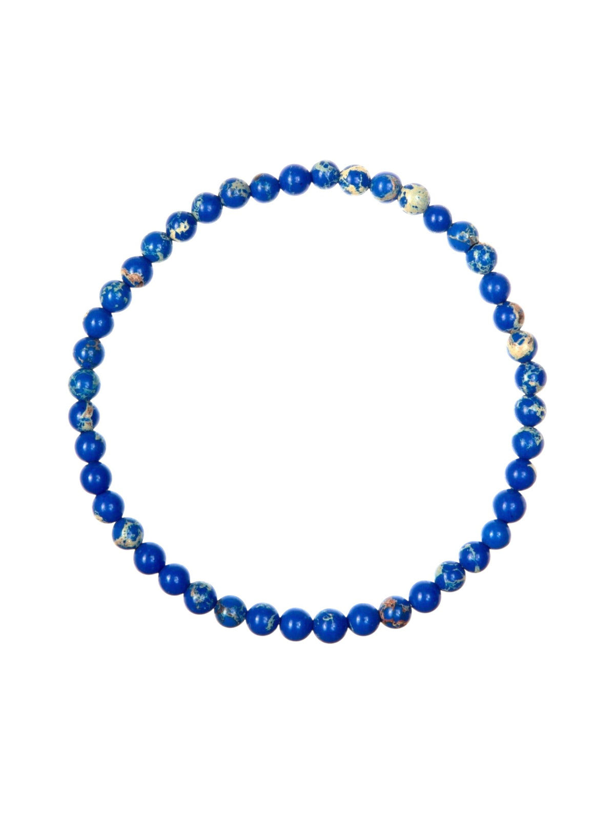 Composed Navy Emperor Stone Stretch Bracelet B2057-4MM B2057