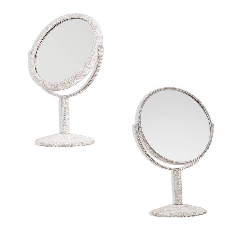 Handmade Rhinestone Desktop Portable Mirror M0445