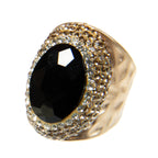 Glass Pavé Cocktail Ring R2532 - view 2