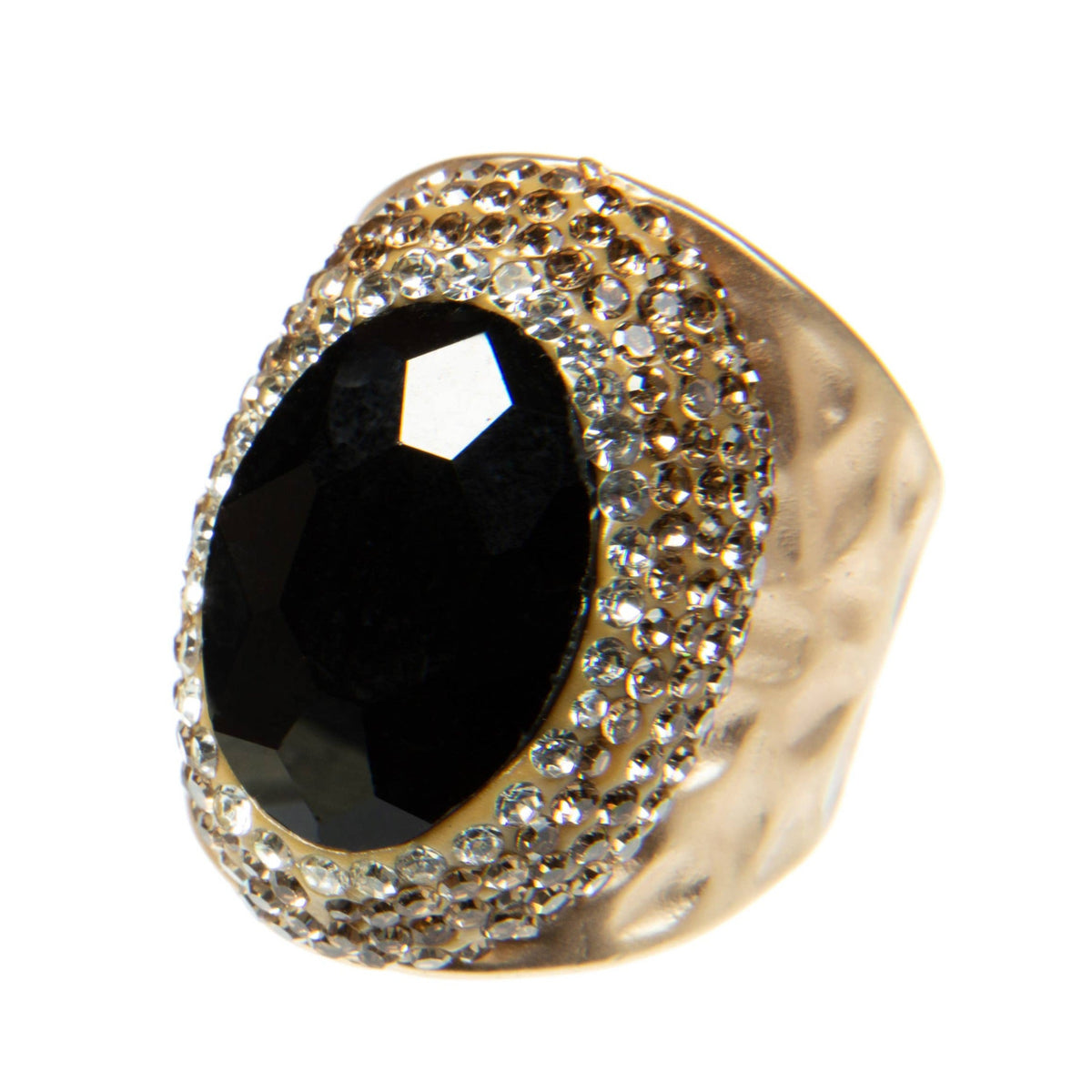 Glass Pavé Cocktail Ring R2532 - view 2