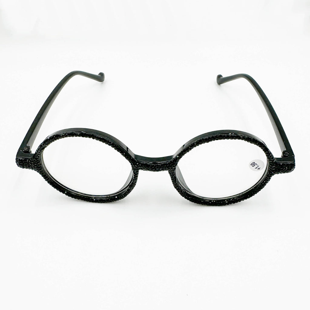 Handmade Rhinestone Round Reader G0432