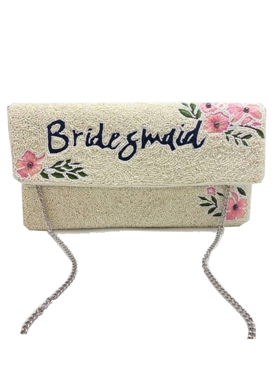 Bridesmaid Floral Beaded Clutch LAC-SS-531