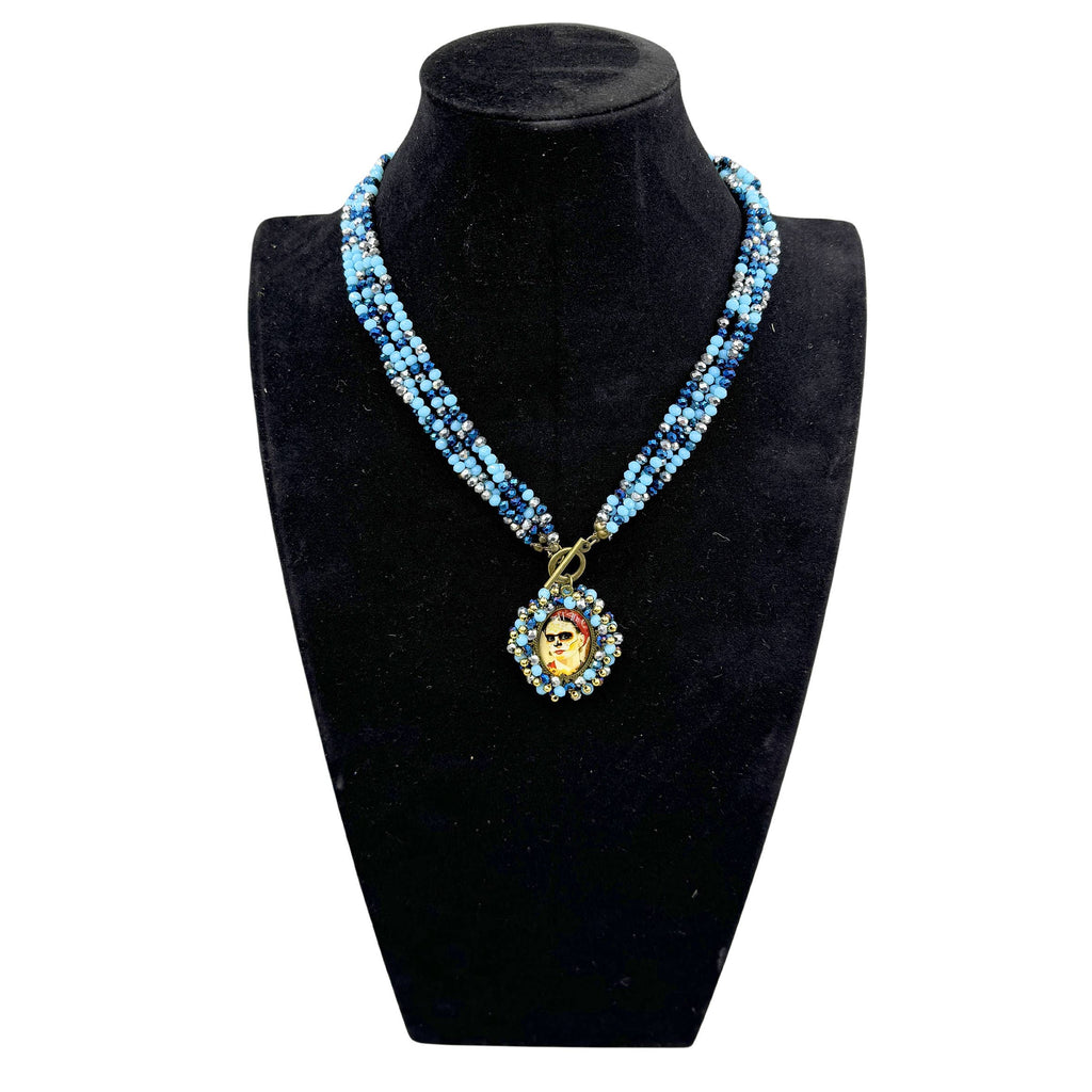 Random Frida Seed Bead Braided OT Necklace N5232 - view 3