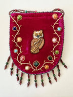 Owl Pattern Velvet Crossbody MUG