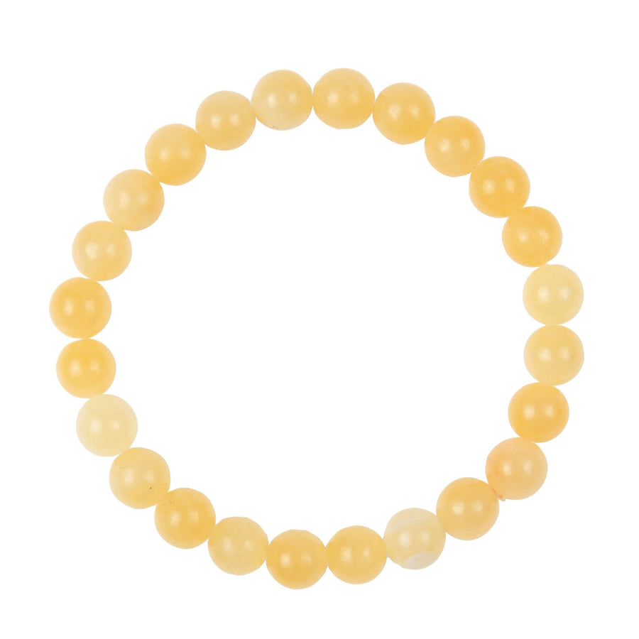 Yellow Jade Stone Stretch Bracelet B2971-Yellow Jade