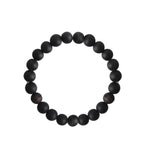 Black Striped Agate Stretch Bracelet B2077-8MM - view 3
