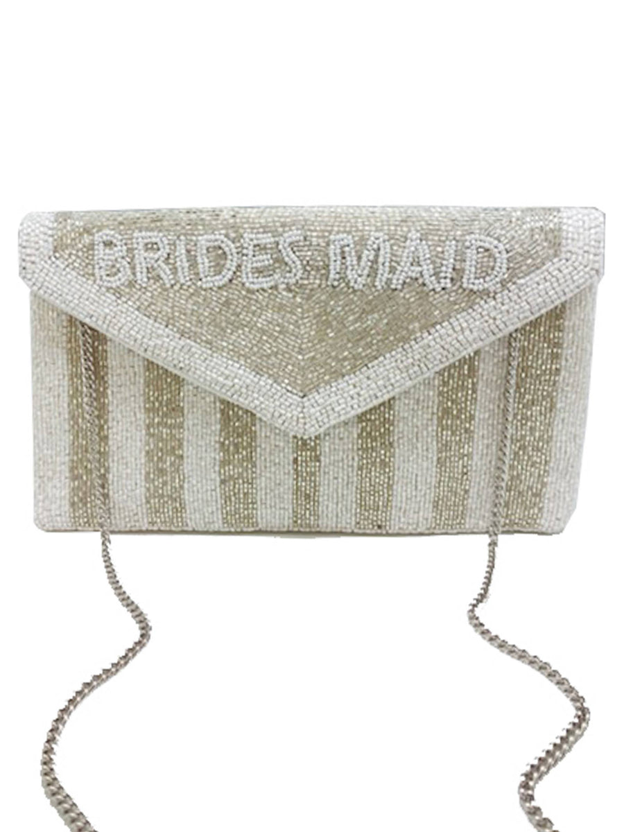 Bridesmaid Stripes Beaded Clutch LAC-SS-553