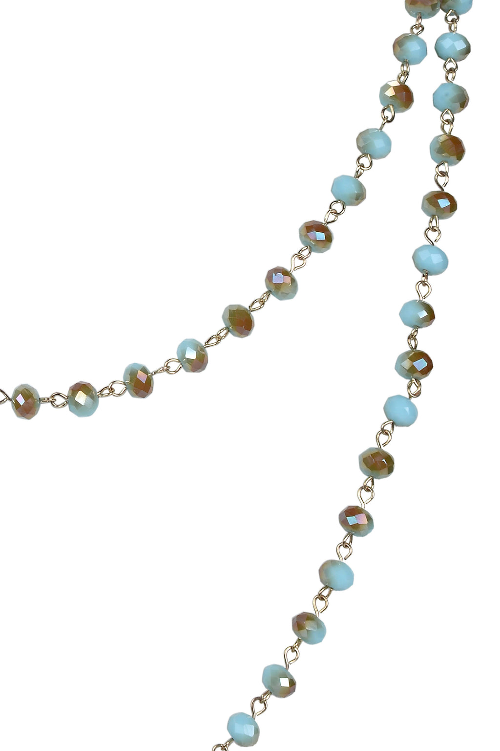 Crystal Beaded Chain Necklace N1163