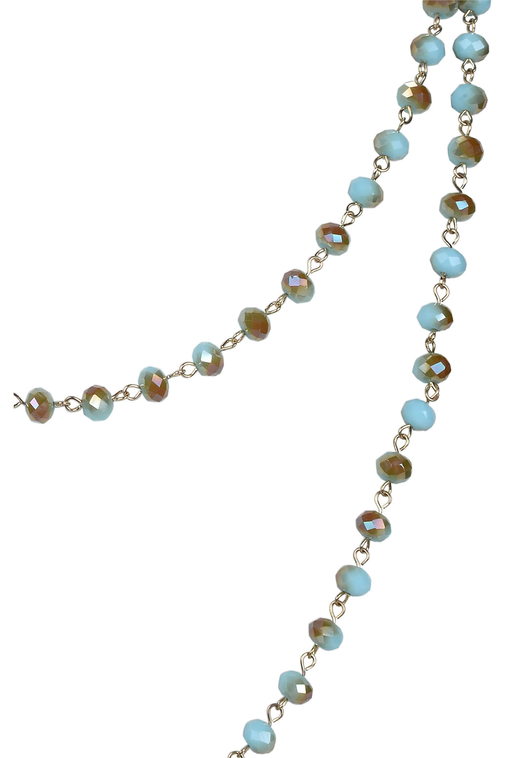 Crystal Beaded Chain Necklace N1163