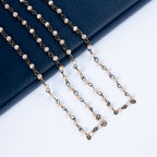 Crystal Beaded Chain Necklace N1163