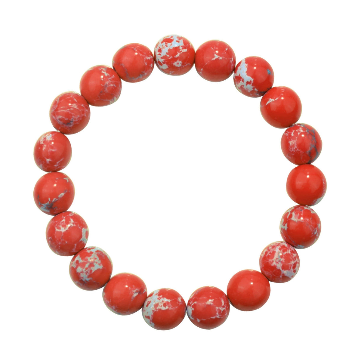 Composed Red Emperor Stretch Bracelet B2057-Composed Red Emperor - 10MM