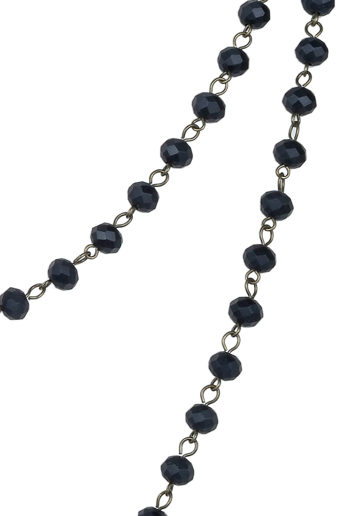 Crystal Beaded Chain Necklace N1163