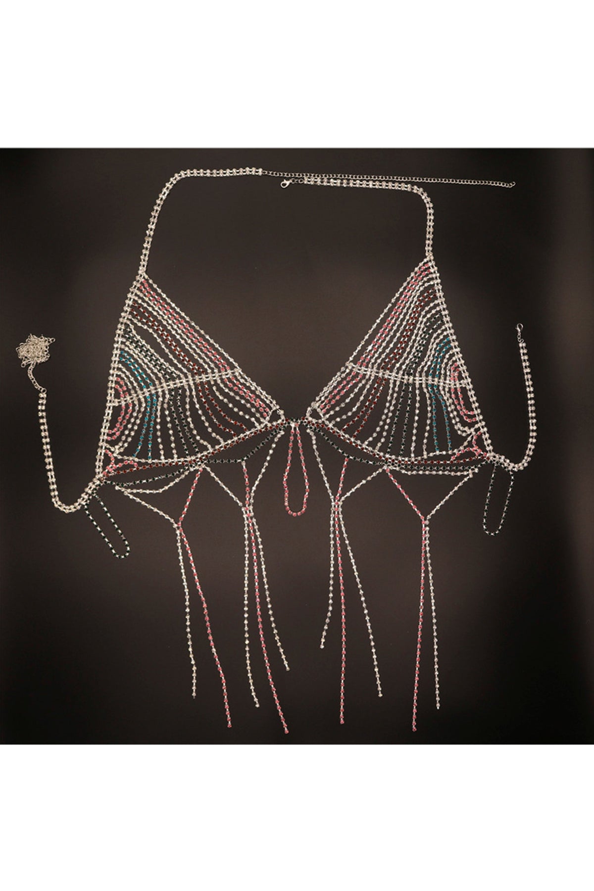 Hollow Rhinestone Bra Tassel Body Chain A0223