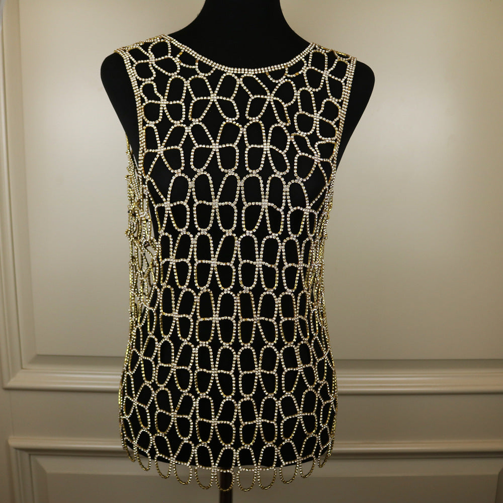 Hollow Rhinestone Dress Body Chain A0234