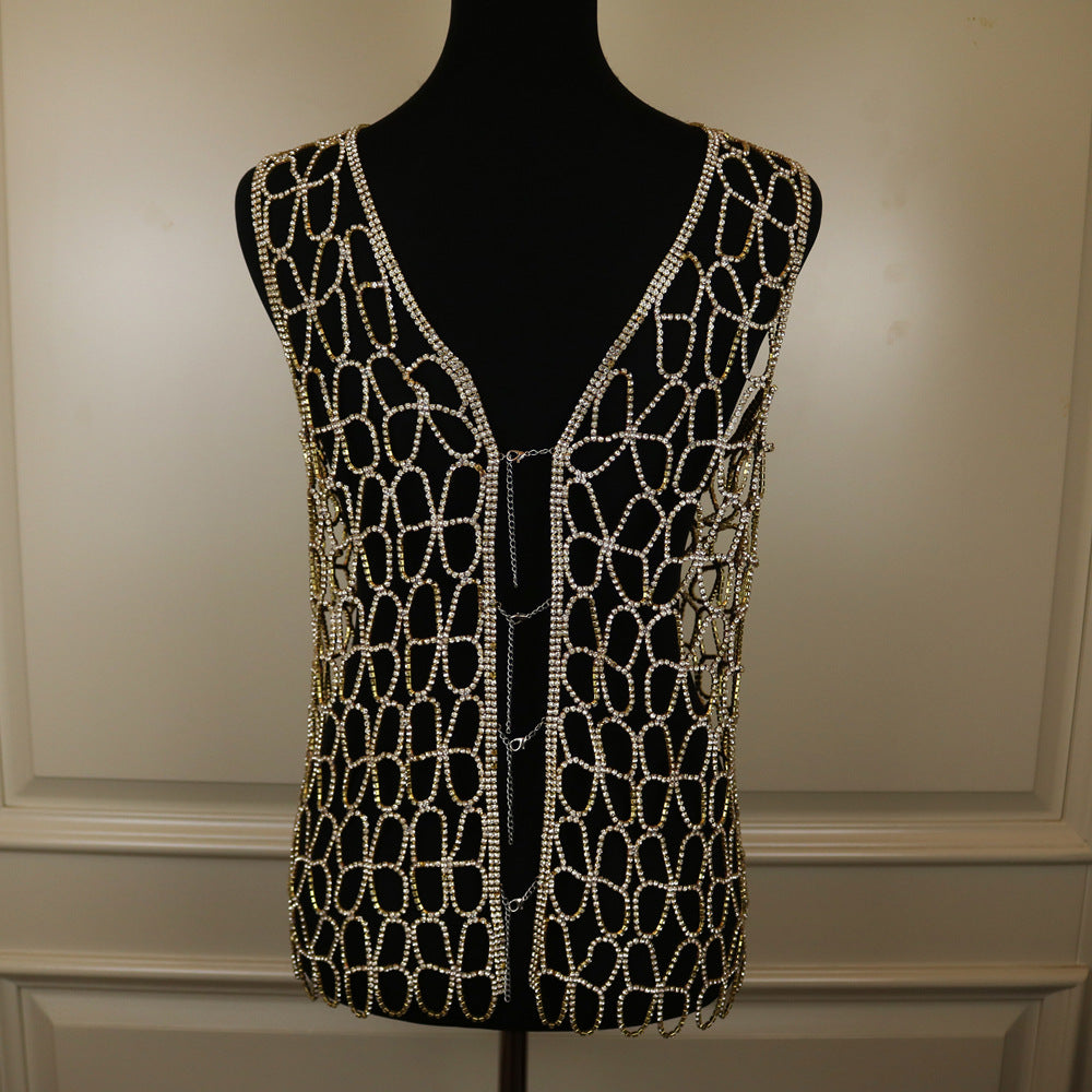 Hollow Rhinestone Dress Body Chain A0234