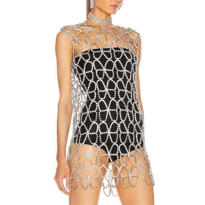Hollow Rhinestone Dress Body Chain A0234