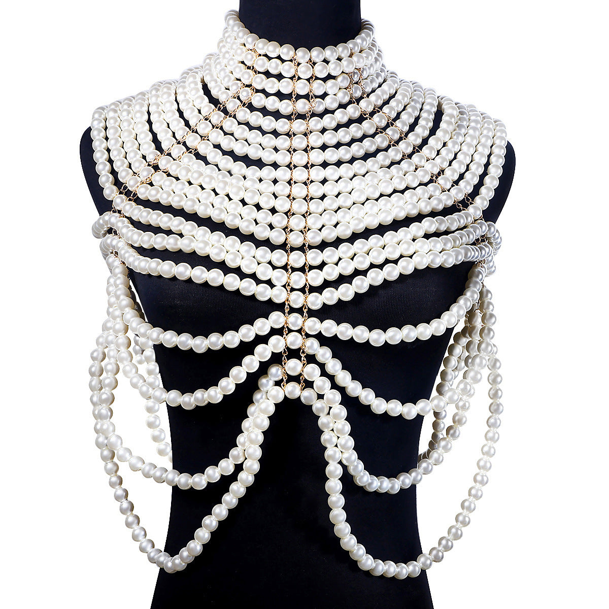 Multilayer Pearl Body Chain A0300