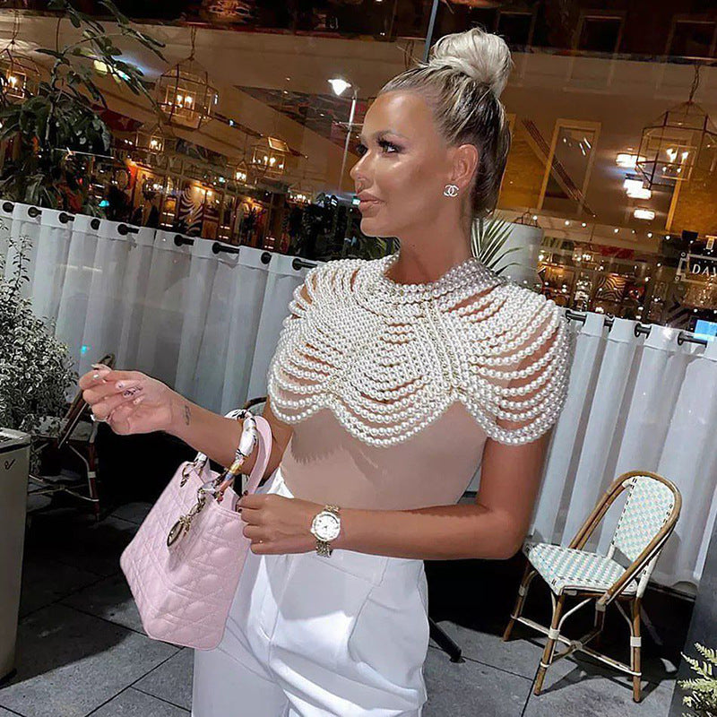 Multilayer Pearl Body Chain A0300
