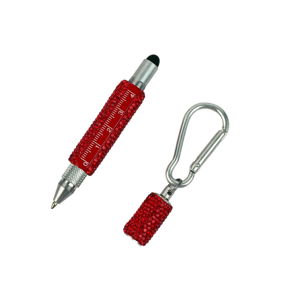 Multi Functional Pen Stylus and Tools Ceramic Rhinestone Keychain CR0113 - view 9