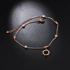 Roman Numerals Stainless Steel Anklet AK0041