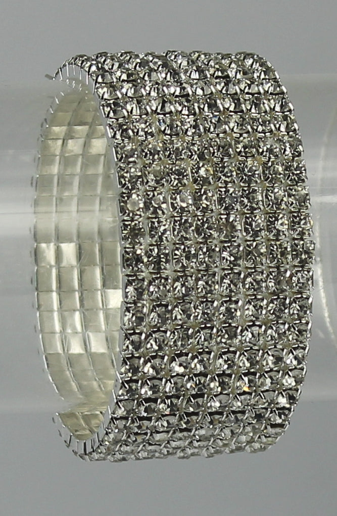 Rhinestone Stretch Bracelet (Wide) B1010