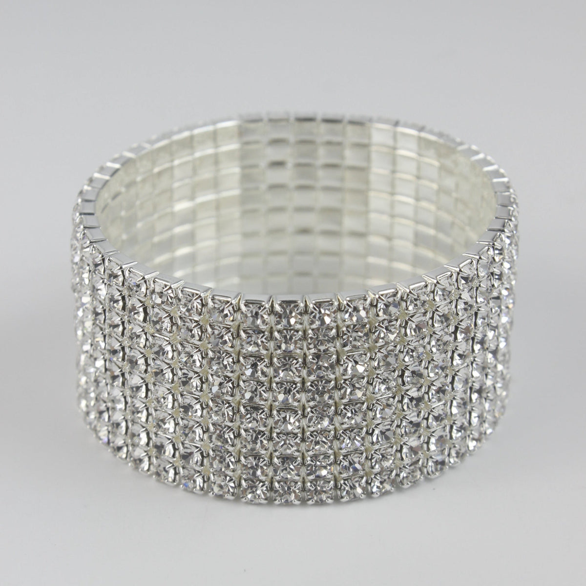 Rhinestone Stretch Bracelet (Wide) B1010