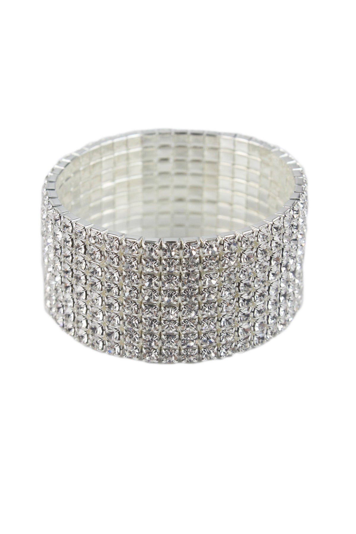 Rhinestone Stretch Bracelet (Wide) B1010