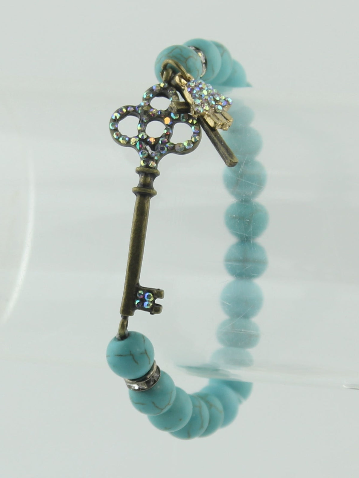 Key Charm Turquoise Bracelet B1378