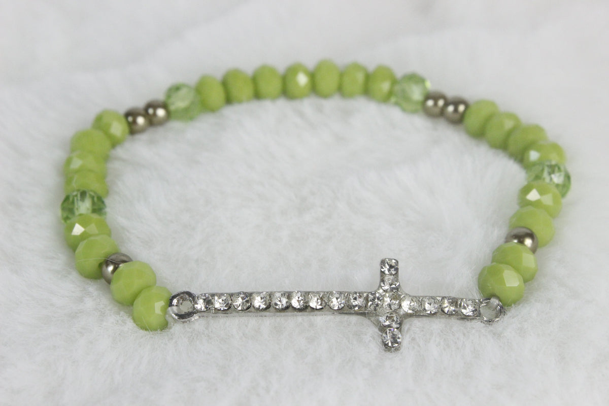 Rhinestone Cross Crystal Stitching Bracelet B1402