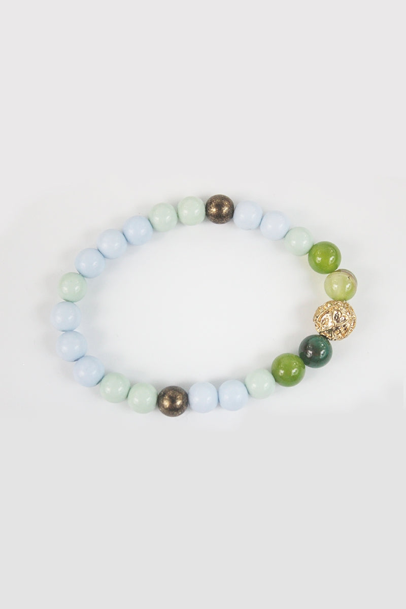Mixed Semi Precious Stone Beaded Bracelet B1430