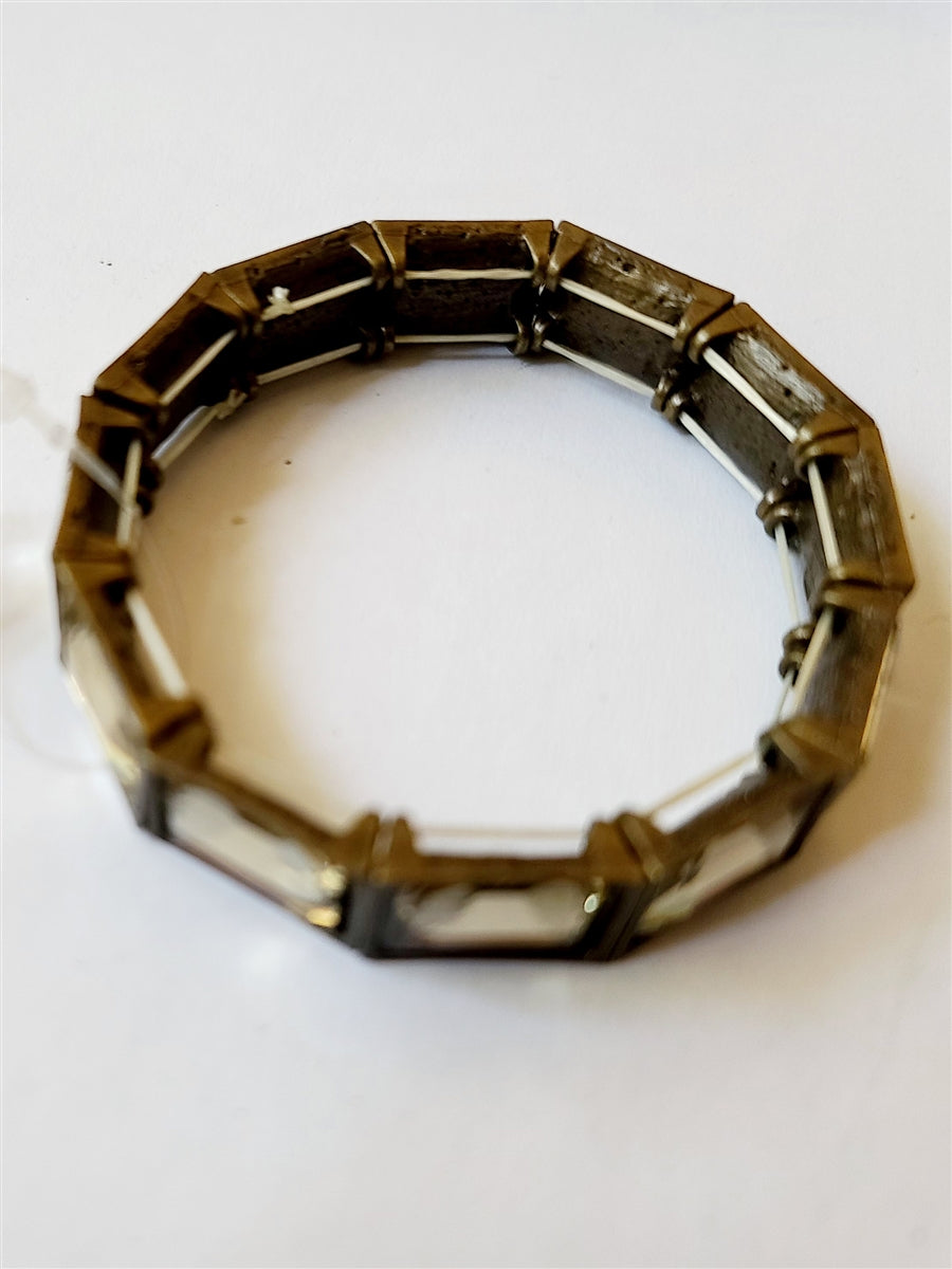 Rectangle Crystal Encruted Stretch Bracelet B1502