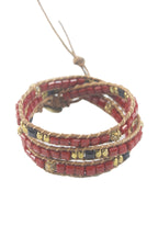 Fashion Faceted Diamond Beads Wrap Bracelet B1550
