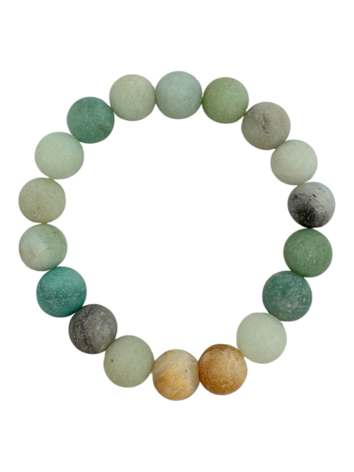 Amazonite Stone Stretch Bracelet B1587-Amazonite Matte - 10MM