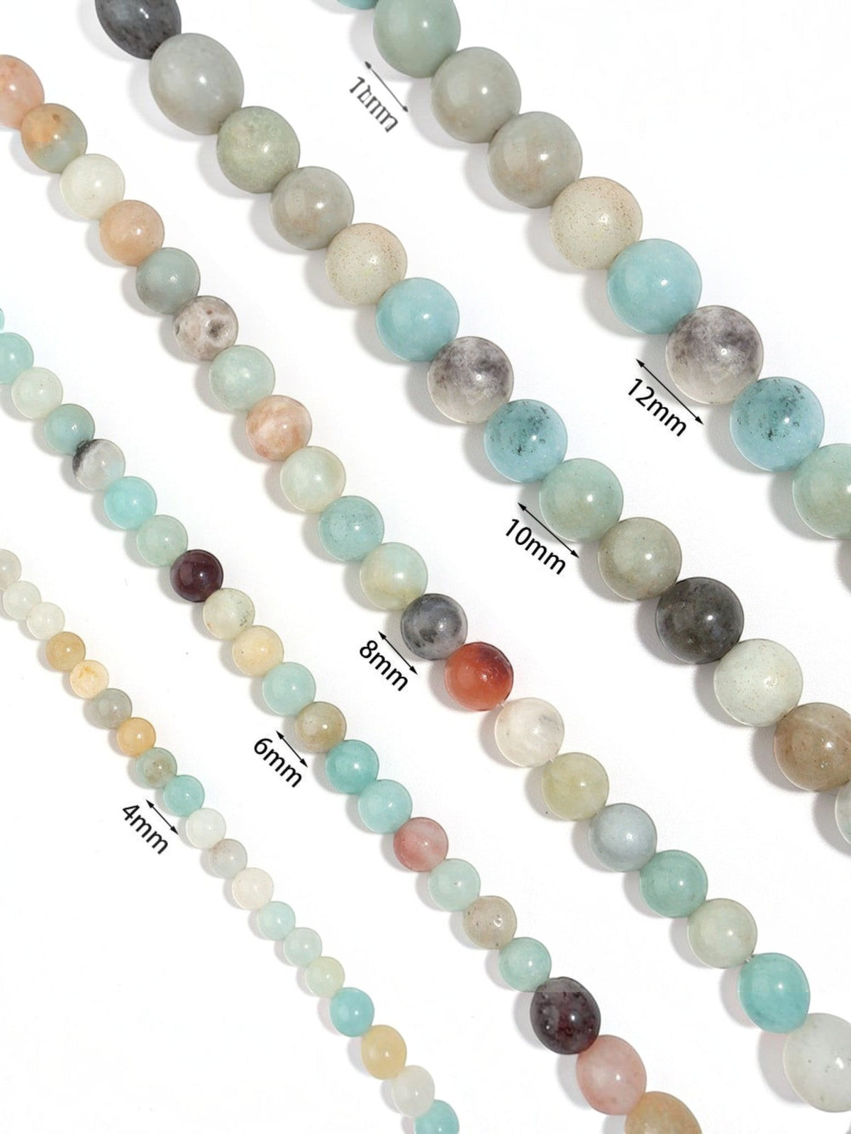 Amazonite Stone Stretch Bracelet B1587-Gloss-8MM - view 6