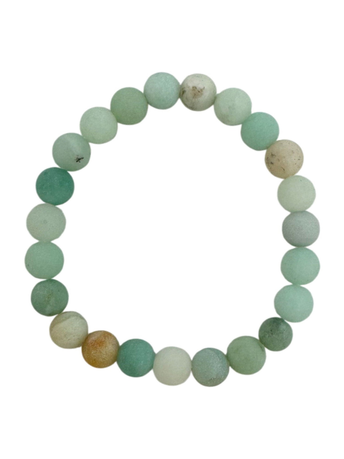 Amazonite Stone Stretch Bracelet B1587-Amazonite Matte - 6MM