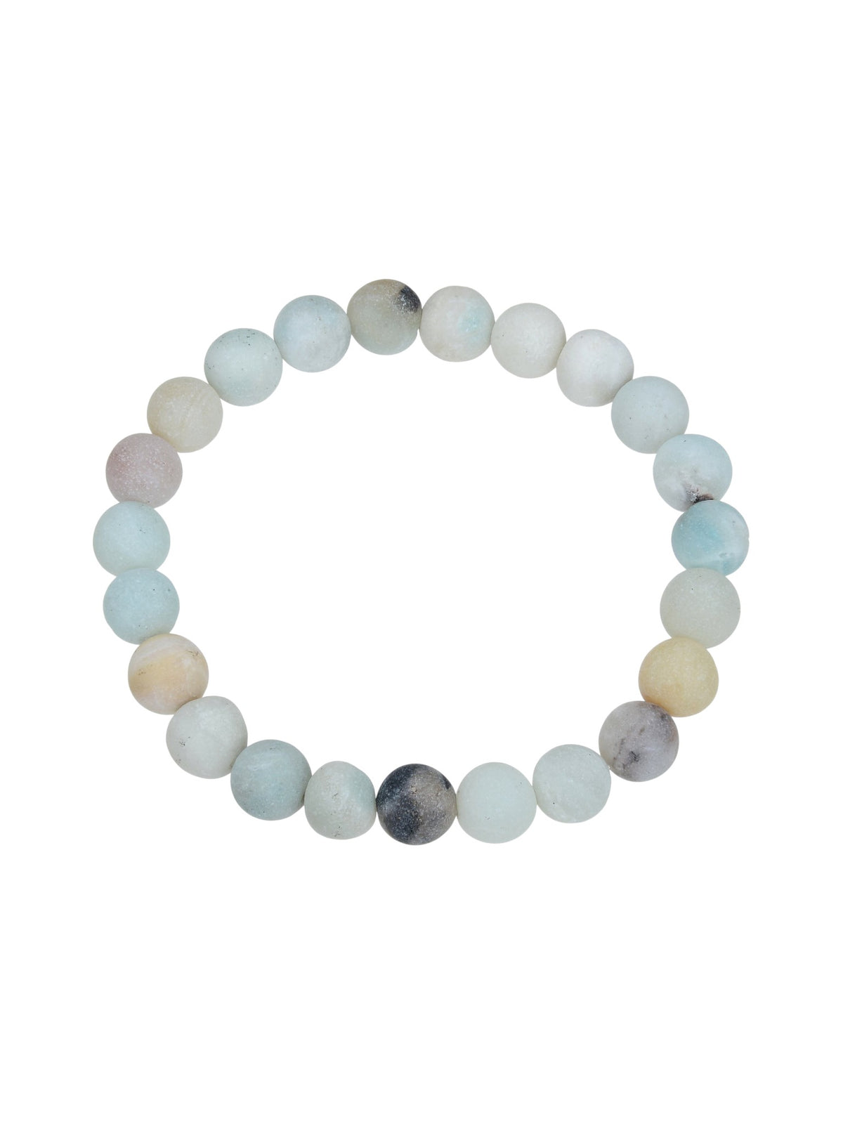 Amazonite Stone Stretch Bracelet B1587-Amazonite Matte - 8MM