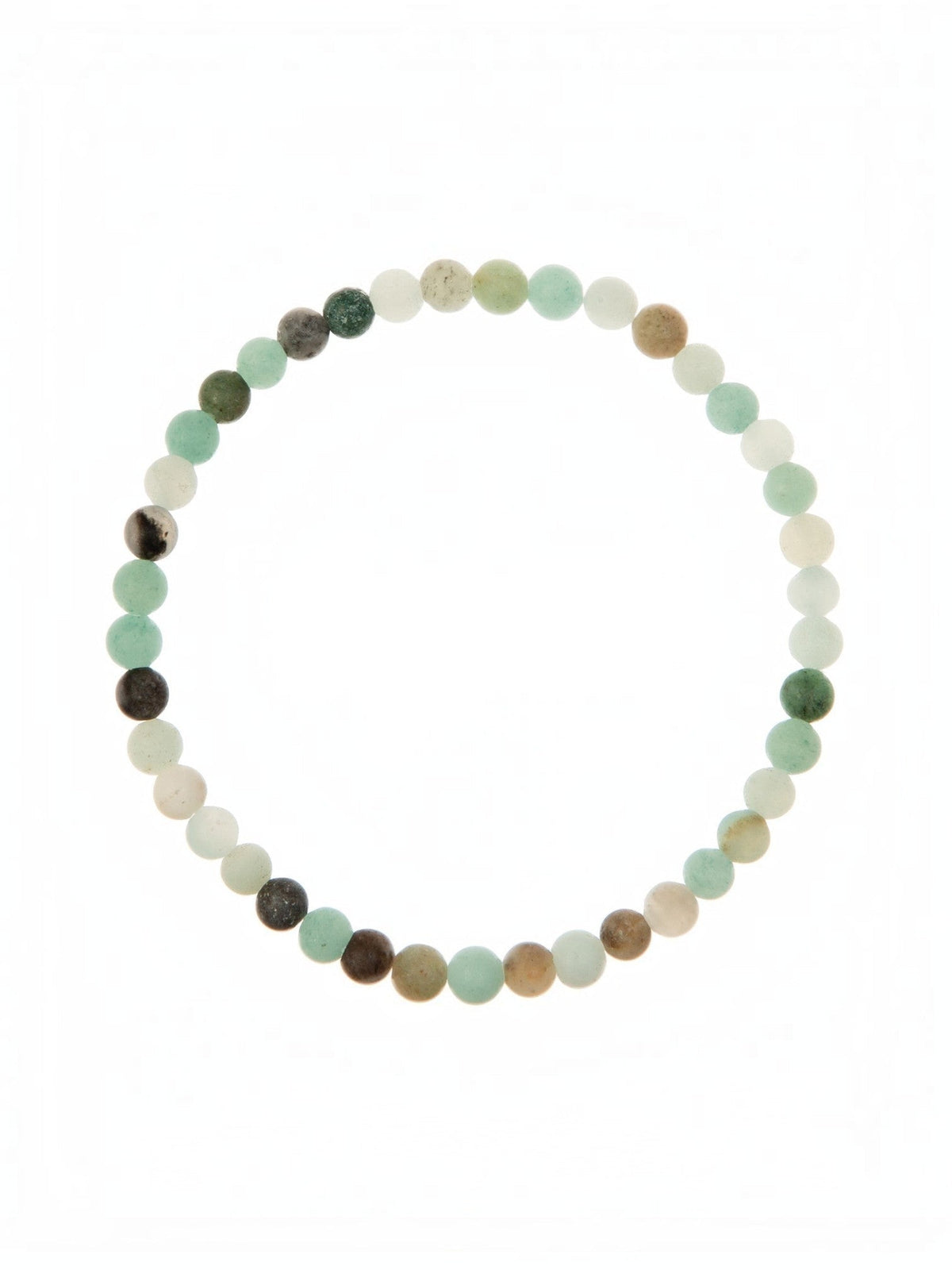 Amazonite Stone Stretch Bracelet B1587-Matte-4MM