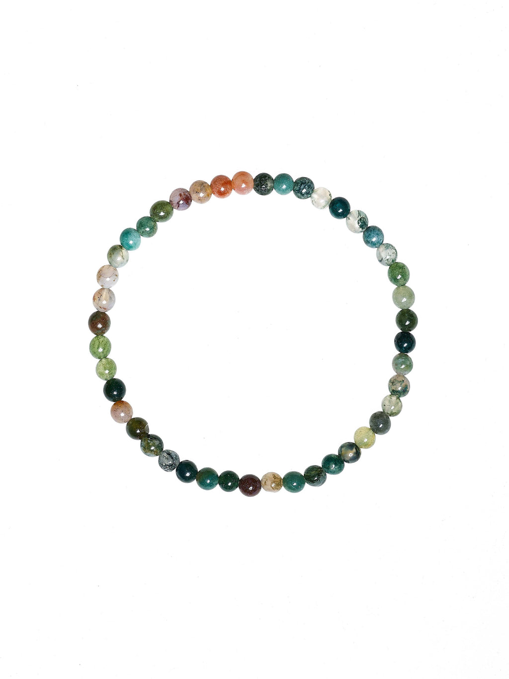 Indian Agate Stone Stretch Bracelet B1590-Indian Agate - 4MM