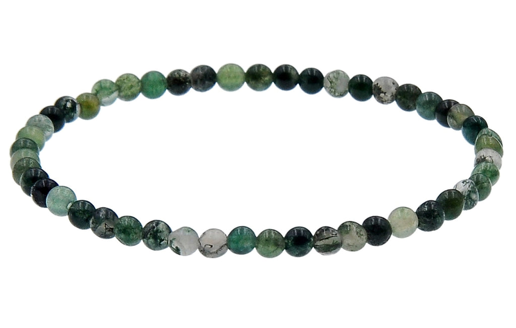 Indian Agate Stone Stretch Bracelet B1590-6MM - view 2