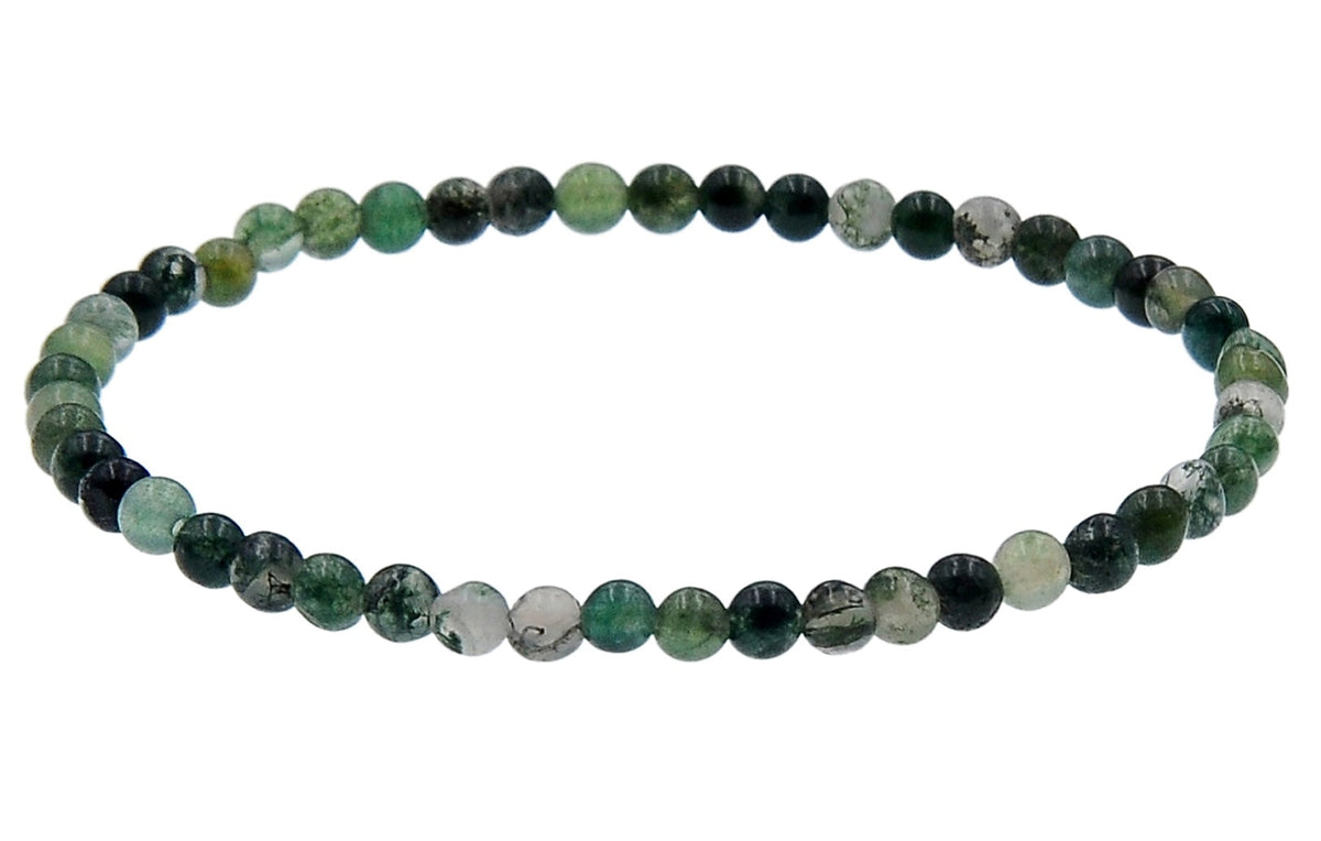 Indian Agate Stone Stretch Bracelet B1590-6MM - view 2