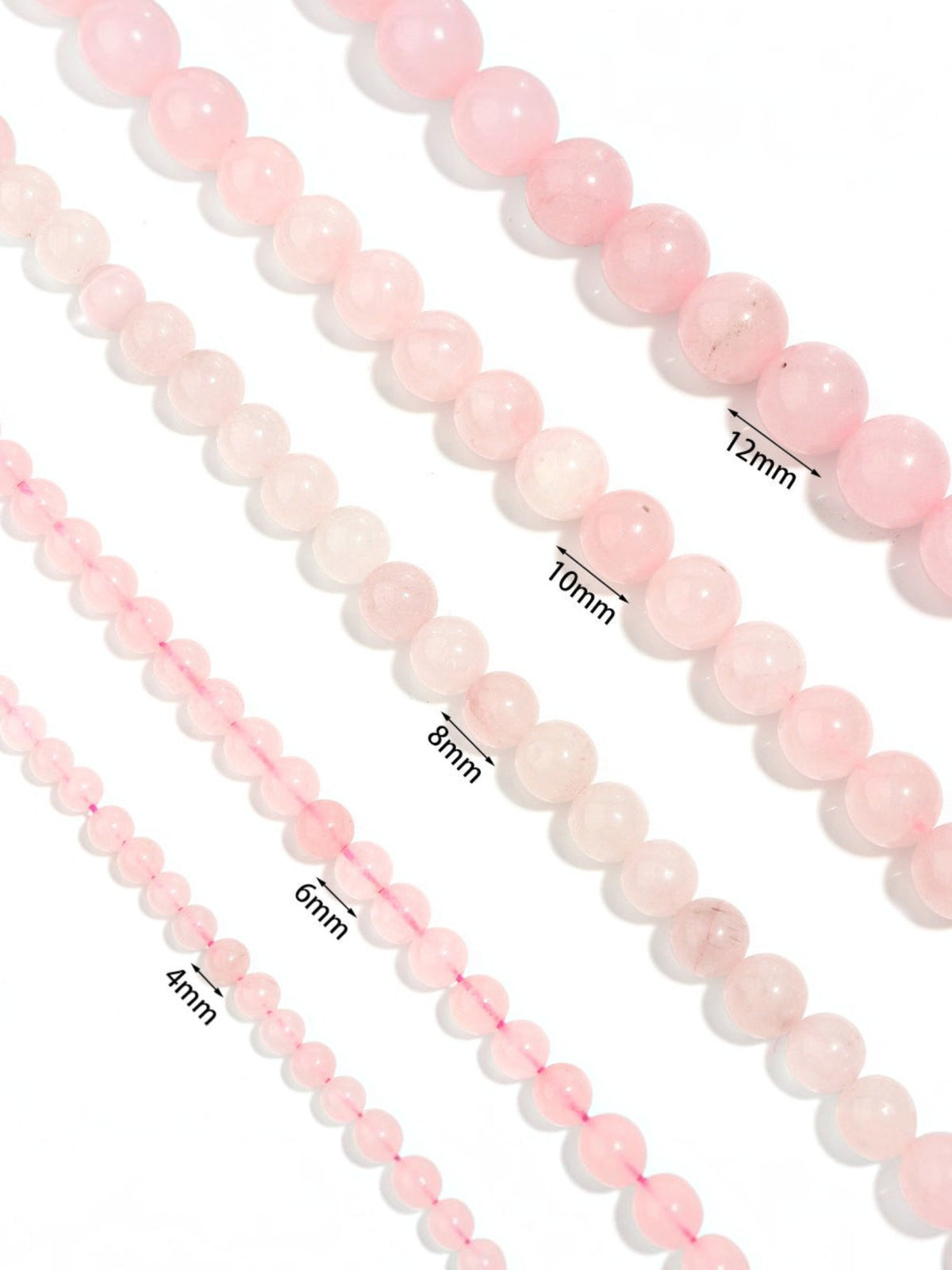 Colored Pink Jade Stone Stretch Bracelet B1593-6MM - view 2