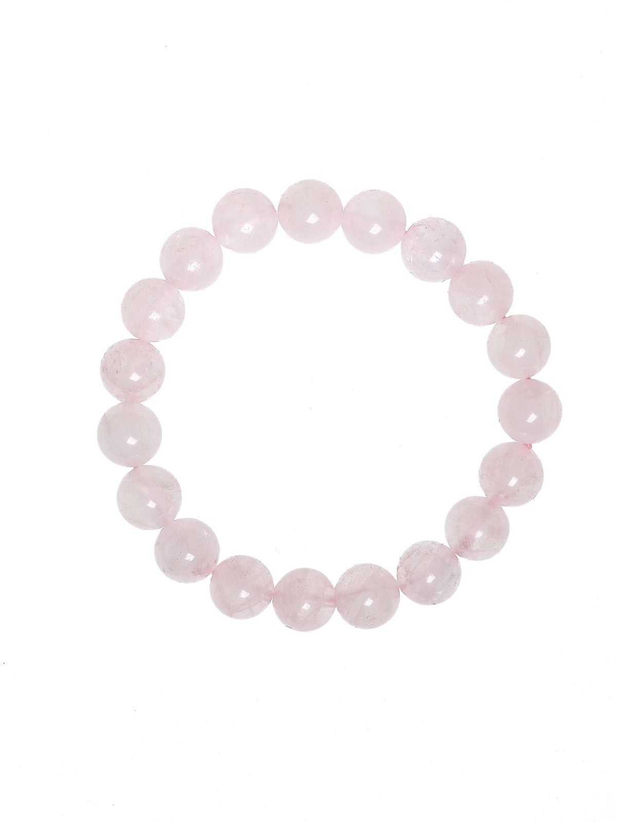 Colored Pink Jade Stone Stretch Bracelet B1593-10MM - view 2