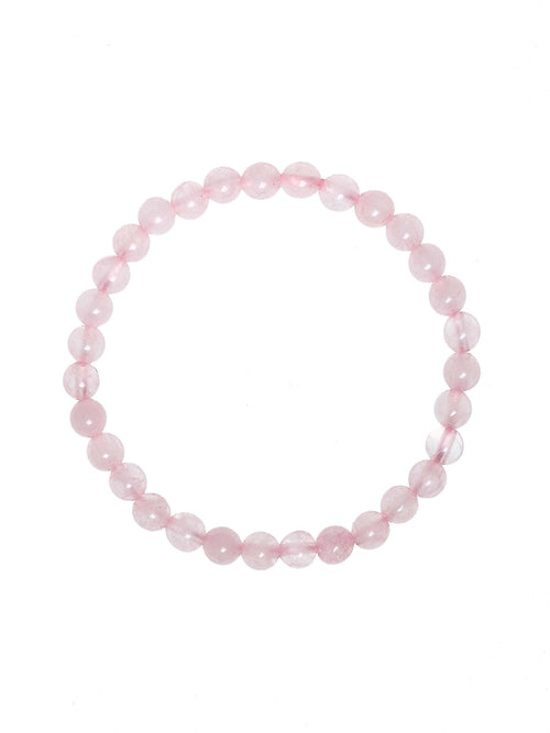Colored Pink Jade Stone Stretch Bracelet B1593-Colored Pink Jade - 6MM
