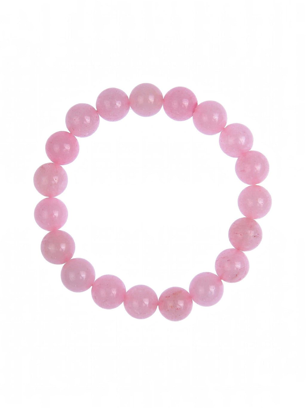 Colored Pink Jade Stone Stretch Bracelet B1593-10MM - view 3