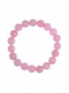 Colored Pink Jade Stone Stretch Bracelet B1593-12MM - view 2
