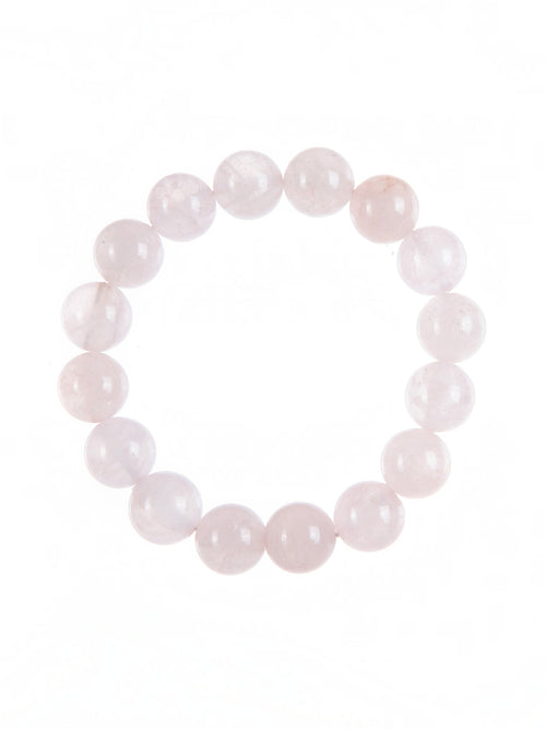 Colored Pink Jade Stone Stretch Bracelet B1593-Colored Pink Jade - 12MM