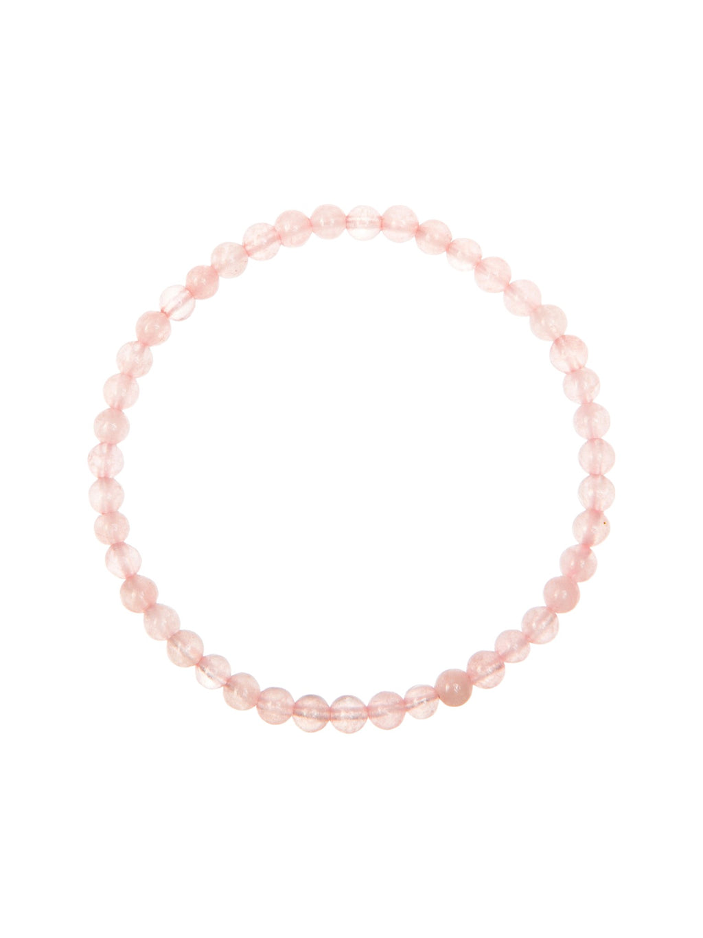 Colored Pink Jade Stone Stretch Bracelet B1593-4MM - view 2